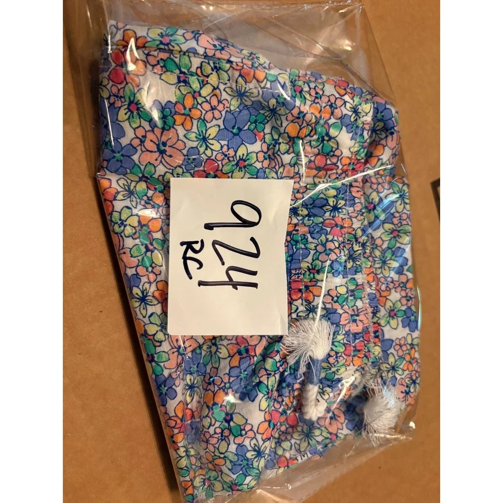 OshKosh B'gosh Floral Shorts Kids Size 10 Multicolor Good Linen Blend Tassels